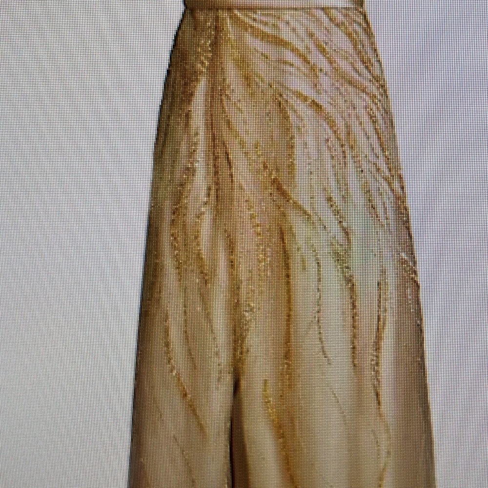BASIX Formal One Shoulder Sleeveless Bead-Embroidered Gown
